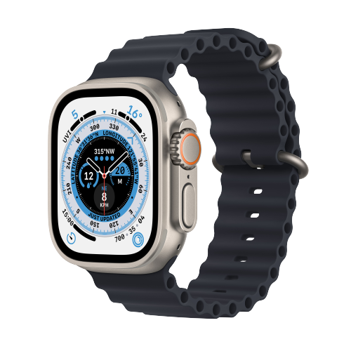 Apple Watch Ultra GPS + Cellular, 49mm Titanium Case with Ocean Band - 2022